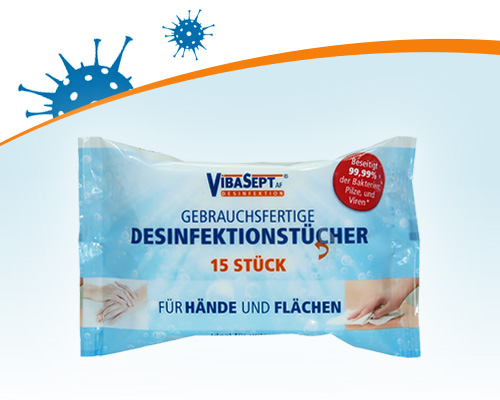 Desinfectant wipes in multipack