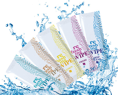 Refreshing wipes plastic free and biodegradable