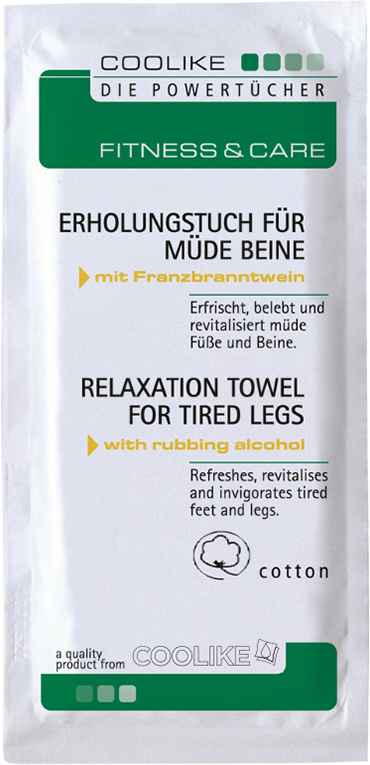 Erholungstuch für müde Beine - Franzbranntwein